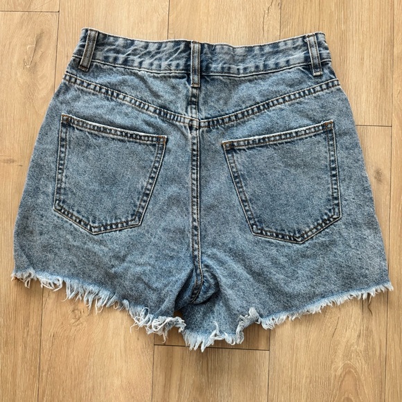 High Rise Ripped Jean Shorts - Picture 4 of 6